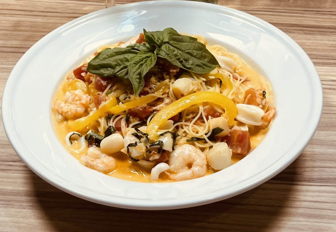 red curry seafood pasta